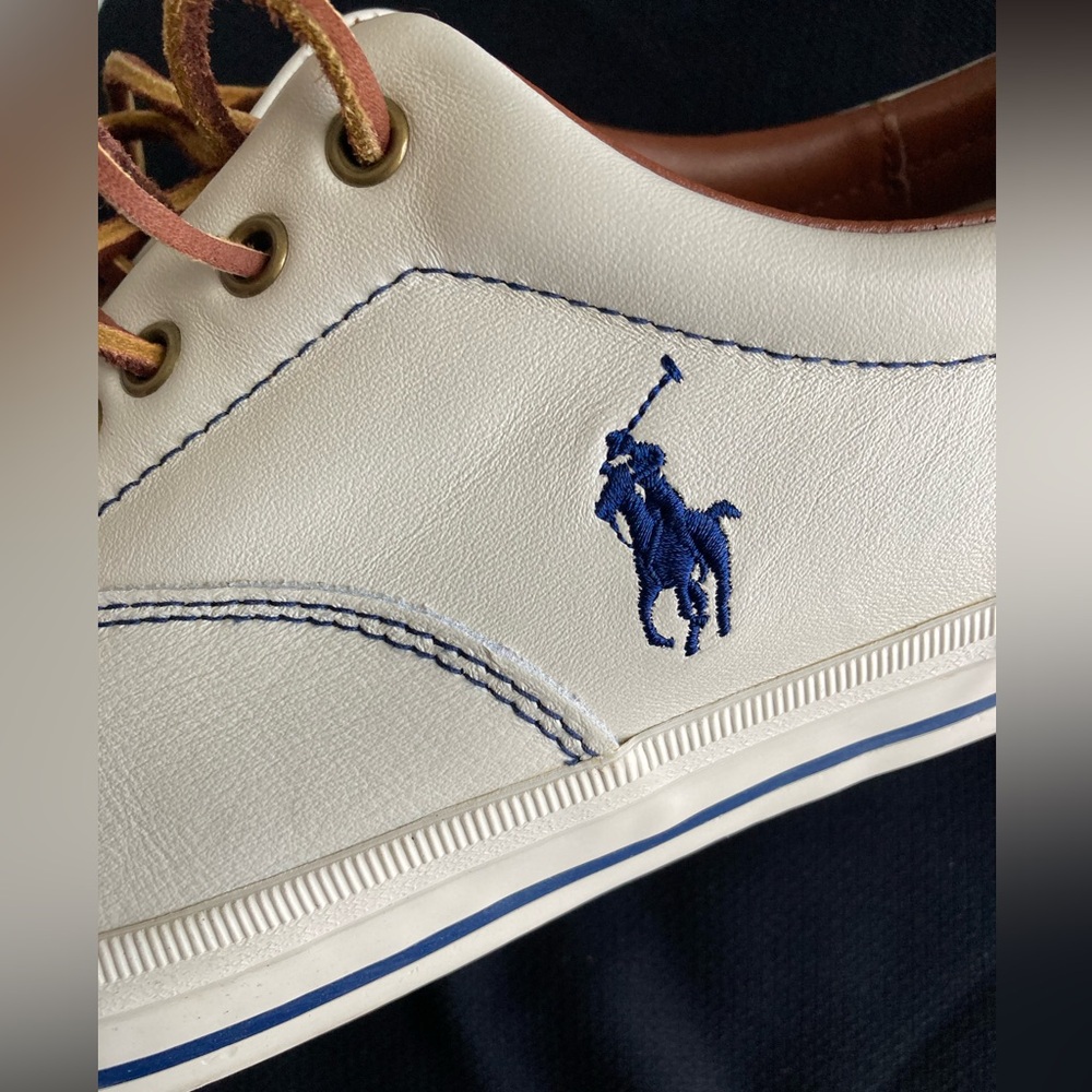 EUC! Ralph Lauren Polo Shoes Leather Vaughn Dress Sneakers 12 Medium